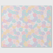 Blumenmuster | Whimsische Frühlingsblüten Geschenkpapier (Flach)