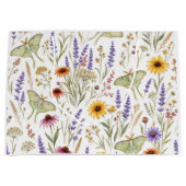 Blumenmuster Wildblume Botanisch Mondspinner  Große Geschenktüte (Vorderseite)