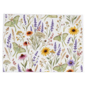 Blumenmuster Wildblume Botanisch Mondspinner  Große Geschenktüte (Rückseite)