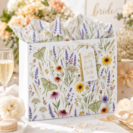 Blumenmuster Wilde Blume Botanische Luna-Motte Große Geschenktüte