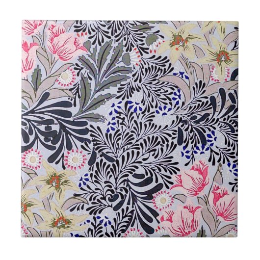 Blumenmuster, William Morris Fliese (Vorderseite)