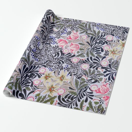 Blumenmuster, William Morris Geschenkpapier (Ungerollt)