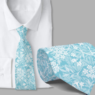 Blumenmuster William Morris inspirierte Teal-Blume Krawatte