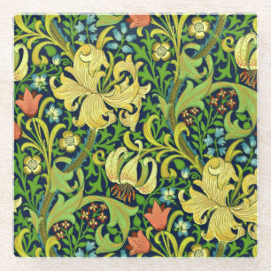 Blumenmuster William Morris Restaurations- Vintage Glasuntersetzer