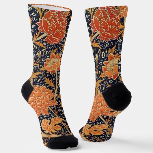 Blumenmuster, William Morris Socken (Gewinkelt)