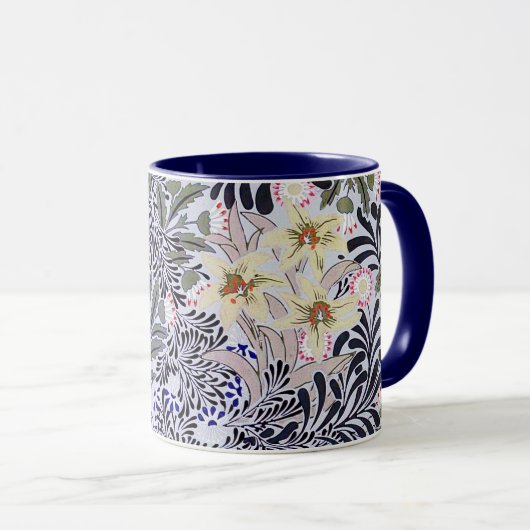 Blumenmuster, William Morris Tasse (VorderseiteRechts)
