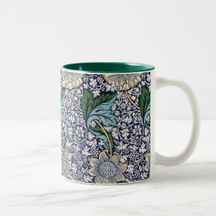 Blumenmuster - William Morris Zweifarbige Tasse