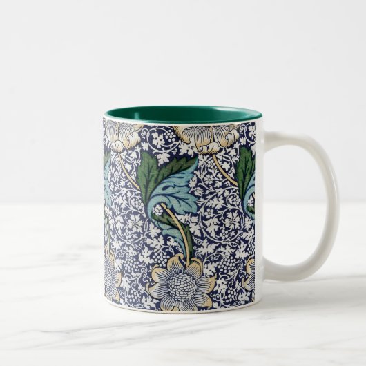Blumenmuster - William Morris Zweifarbige Tasse (Rechts)