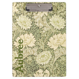 Blumenmuster Wm Morris Design Namen hinzufügen Klemmbrett