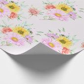 Blumenmuster-Wrap-Papier Geschenkpapier (Ecke)