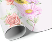 Blumenmuster-Wrap-Papier Geschenkpapier (Rolleneckpunkt)
