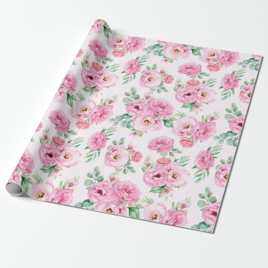 Blumenmuster-Wrap-Papier Geschenkpapier (Ungerollt)