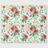 Blumenmuster-Wrap-Papier Geschenkpapier (Flach)