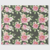 Blumenmuster-Wrap-Papier Geschenkpapier (Flach)