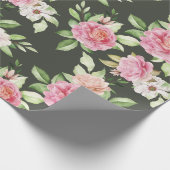 Blumenmuster-Wrap-Papier Geschenkpapier (Ecke)