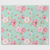 Blumenmuster-Wrap-Papier Geschenkpapier (Flach)