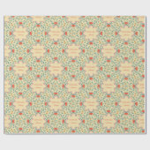 Blumenmuster-Wrap-Papier mit Liebe immer Geschenkpapier (Flach)