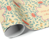 Blumenmuster-Wrap-Papier mit Liebe immer Geschenkpapier (Rolleneckpunkt)