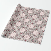 Blumenmuster-Wrap-Papier mit Liebe immer Geschenkpapier (Ungerollt)