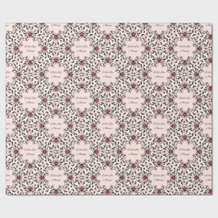 Blumenmuster-Wrap-Papier mit Liebe immer Geschenkpapier
