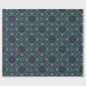 Blumenmuster-Wrap-Papier mit Liebe immer Geschenkpapier (Flach)