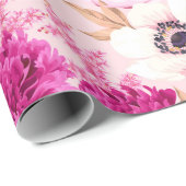 Blumenmuster-Wrapper Geschenkpapier (Rolleneckpunkt)