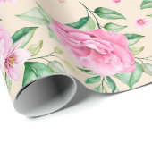 Blumenmuster-Wrapper Geschenkpapier (Rolleneckpunkt)