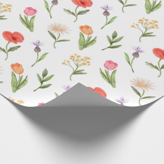Blumenmuster-Wrapper Geschenkpapier (Ecke)