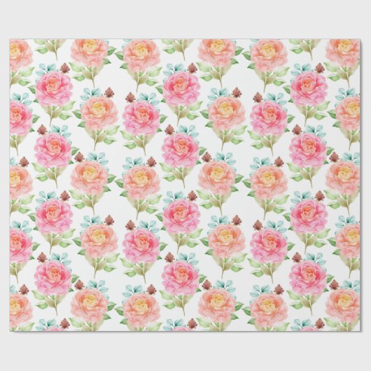 Blumenmuster-Wrapper Geschenkpapier (Flach)