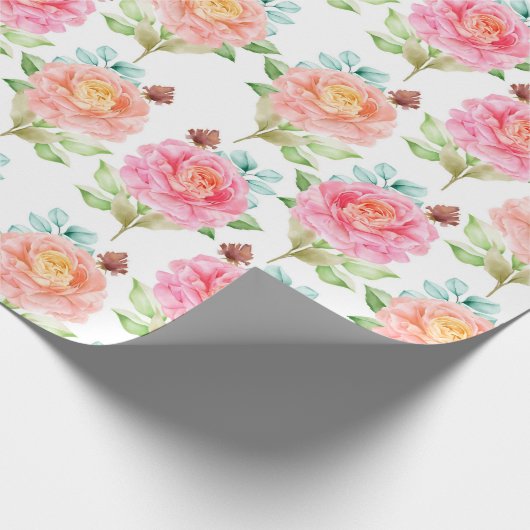 Blumenmuster-Wrapper Geschenkpapier (Ecke)