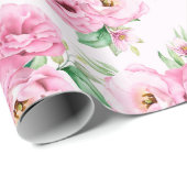 Blumenmuster-Wrapper Geschenkpapier (Rolleneckpunkt)