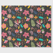 Blumenmuster-Wrapper Geschenkpapier (Flach)