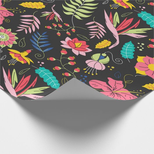 Blumenmuster-Wrapper Geschenkpapier (Ecke)