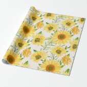 Blumenmuster-Wrapper Geschenkpapier (Ungerollt)
