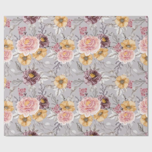 Blumenmuster-Wrapper Geschenkpapier (Flach)