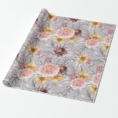 Blumenmuster-Wrapper Geschenkpapier (Ungerollt)