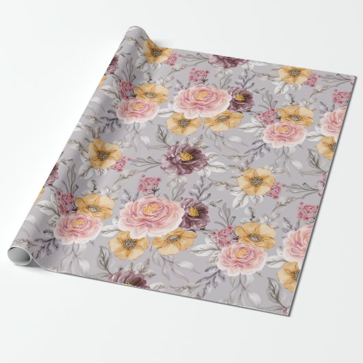 Blumenmuster-Wrapper Geschenkpapier (Ungerollt)