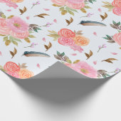 Blumenmuster-Wrapper Geschenkpapier (Ecke)