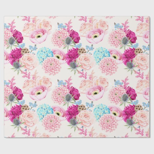 Blumenmuster-Wrapper Geschenkpapier (Flach)
