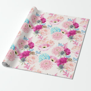 Blumenmuster-Wrapper Geschenkpapier