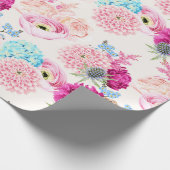 Blumenmuster-Wrapper Geschenkpapier (Ecke)