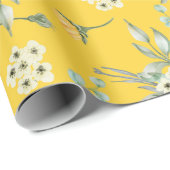 Blumenmuster-Wrapper Geschenkpapier (Rolleneckpunkt)