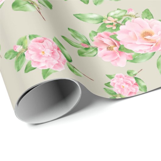 Blumenmuster-Wrapper Geschenkpapier (Rolleneckpunkt)