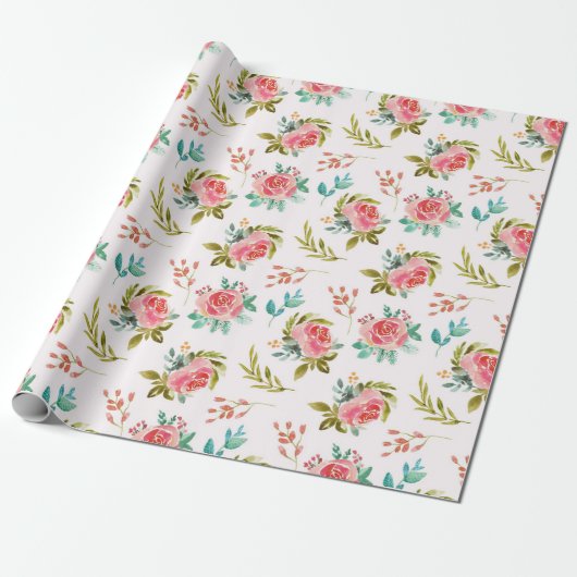 Blumenmuster-Wrapper Geschenkpapier (Ungerollt)