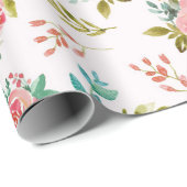 Blumenmuster-Wrapper Geschenkpapier (Rolleneckpunkt)