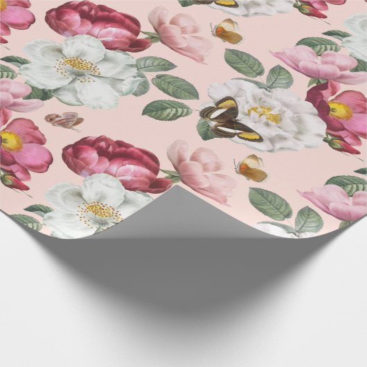 Blumenmuster-Wrapper Geschenkpapier (Ecke)