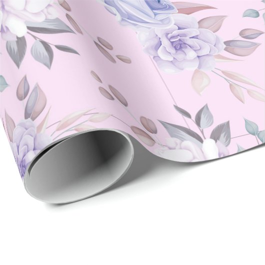 Blumenmuster-Wrapper Geschenkpapier (Rolleneckpunkt)