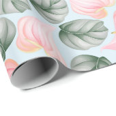 Blumenmuster-Wrapper Geschenkpapier (Rolleneckpunkt)