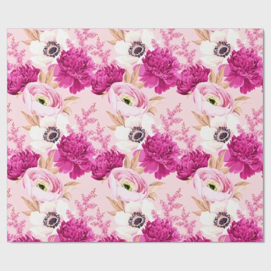 Blumenmuster-Wrapper Geschenkpapier (Flach)