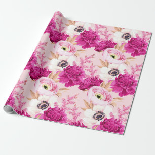 Blumenmuster-Wrapper Geschenkpapier